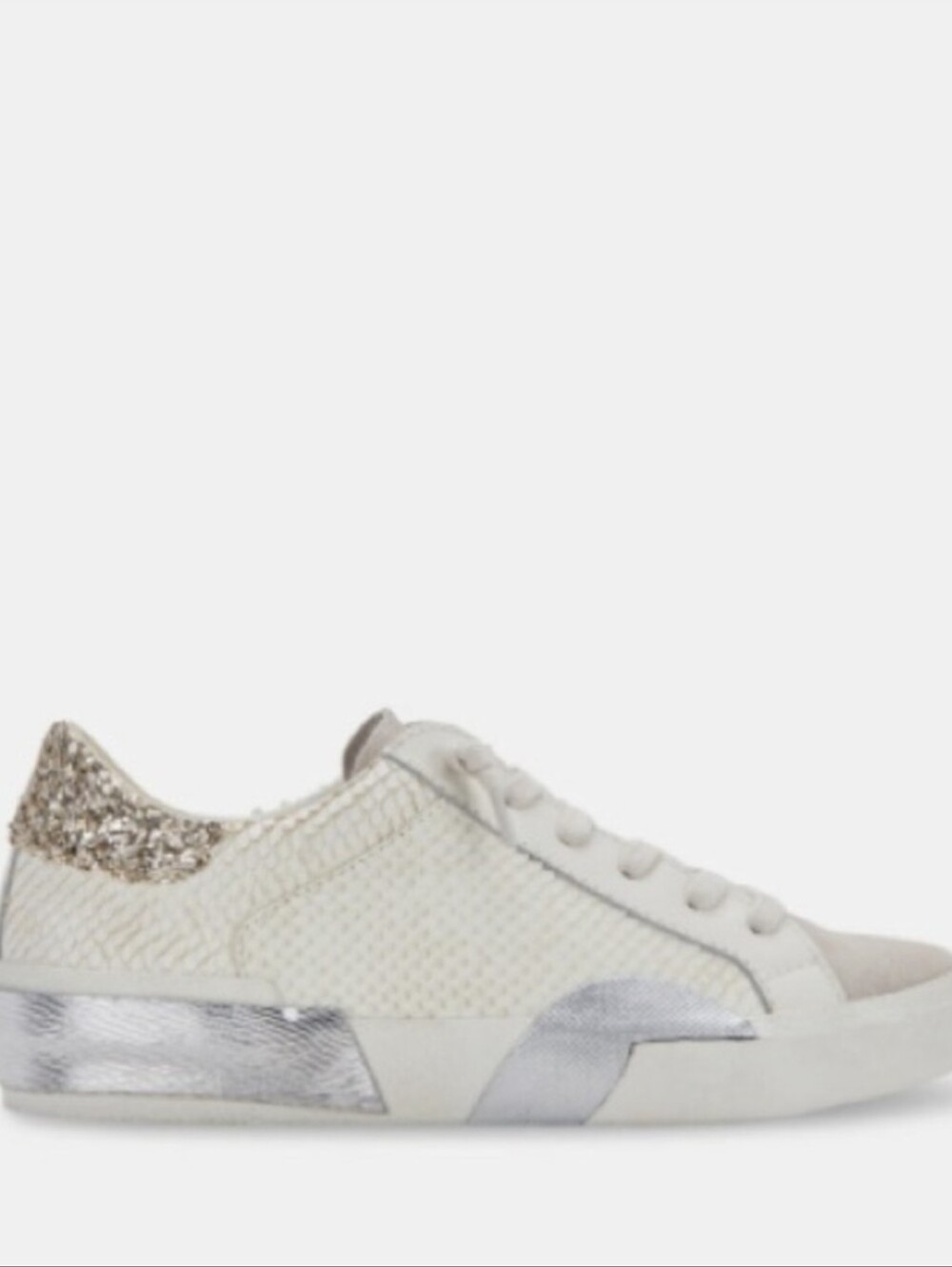 Dolce Vita Zina Sneaker Women's Size 9 White Sparke Shoes